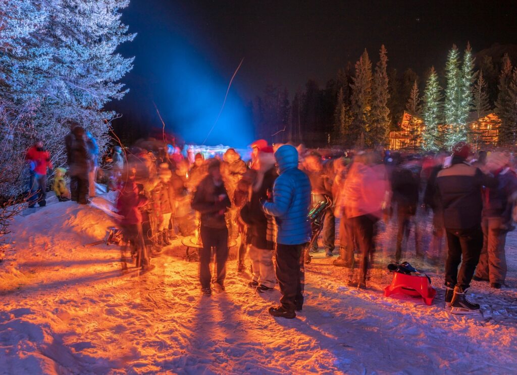 Ski pitch event networking on the slopes at Lift Pitch Tahoe
