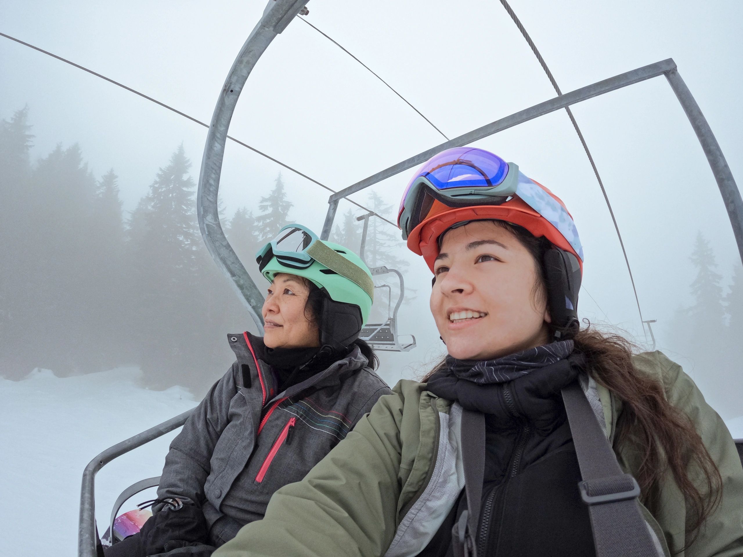 founders pitching on ski lift