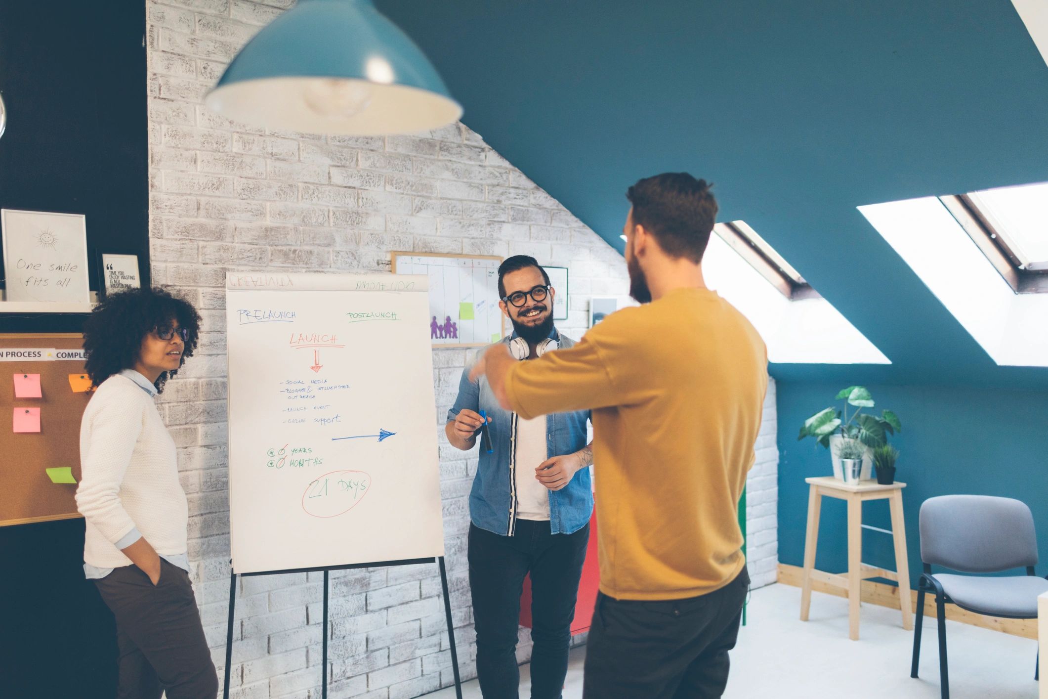 startup founders pitching